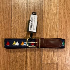 Preston Leather Rainbow Fleet Sailboats Belt Size 34